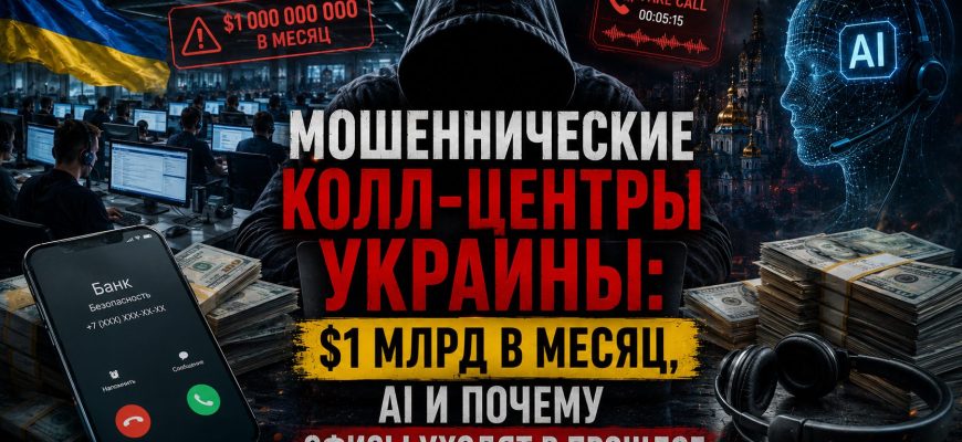 Мошеннические колл-центры Украины: операторы работают через Starlink, AI клонирует голоса, дропперы выводят миллиарды