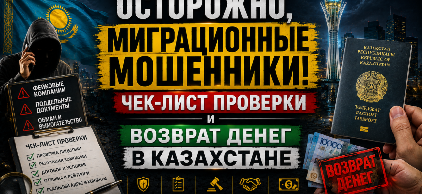 Миграционные мошенники в Казахстане — как распознать обман при оформлении РВП и ВНЖ