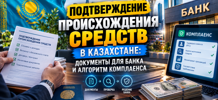 Подтверждение происхождения средств в Казахстане — документы для банка и алгоритм комплаенса