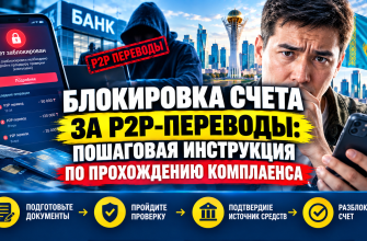 Блокировка счета за P2P-переводы в Казахстане — пошаговая инструкция по прохождению комплаенса
