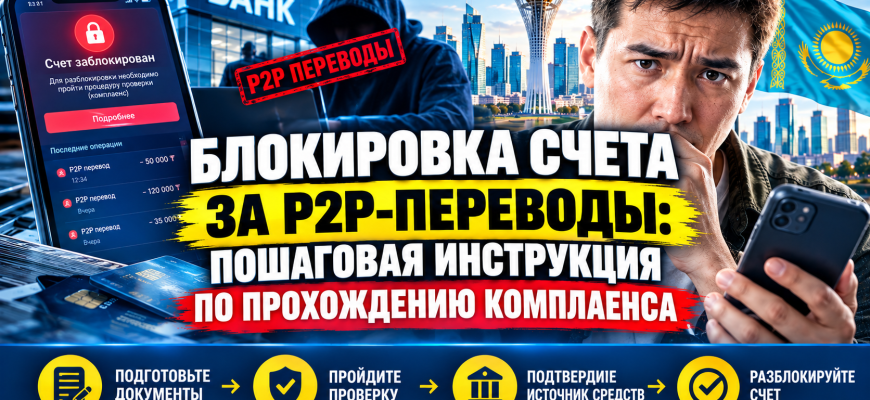Блокировка счета за P2P-переводы в Казахстане — пошаговая инструкция по прохождению комплаенса