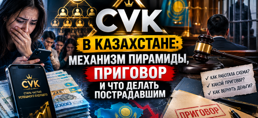 Финансовая пирамида CVK в Казахстане — приговор организатору и конфискация криптоактивов