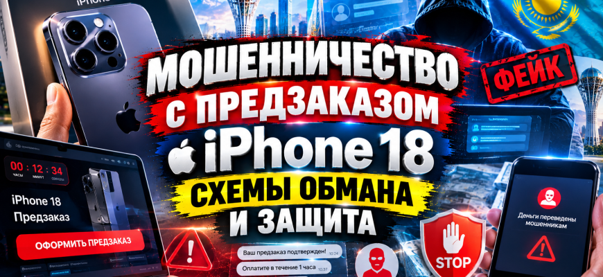 Мошенничество с предзаказом iPhone 18 в Казахстане - схемы обмана и защита