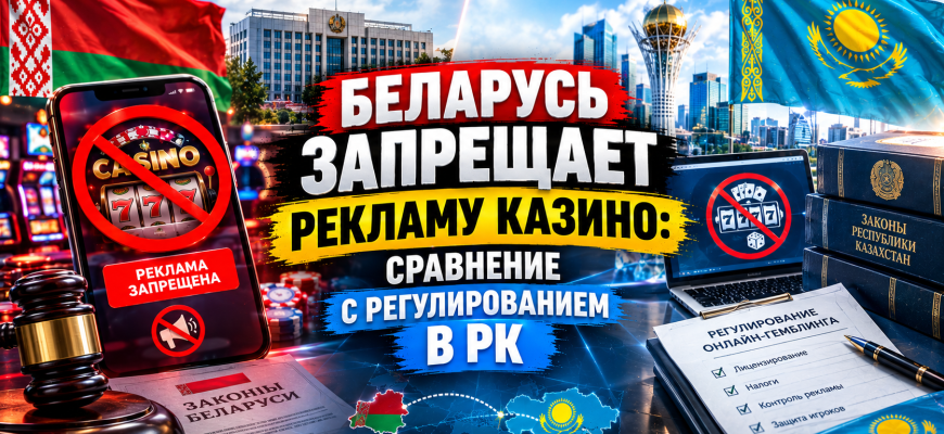 Запрет рекламы казино в Казахстане и Беларуси — сравнение регулирования