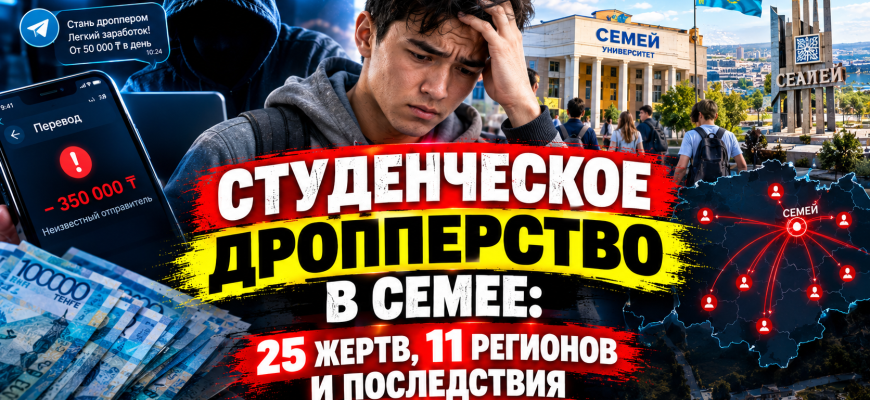 Студенты-дропперы в Семее - 16 млн тенге, 25 жертв и статья 232-1 УК РК